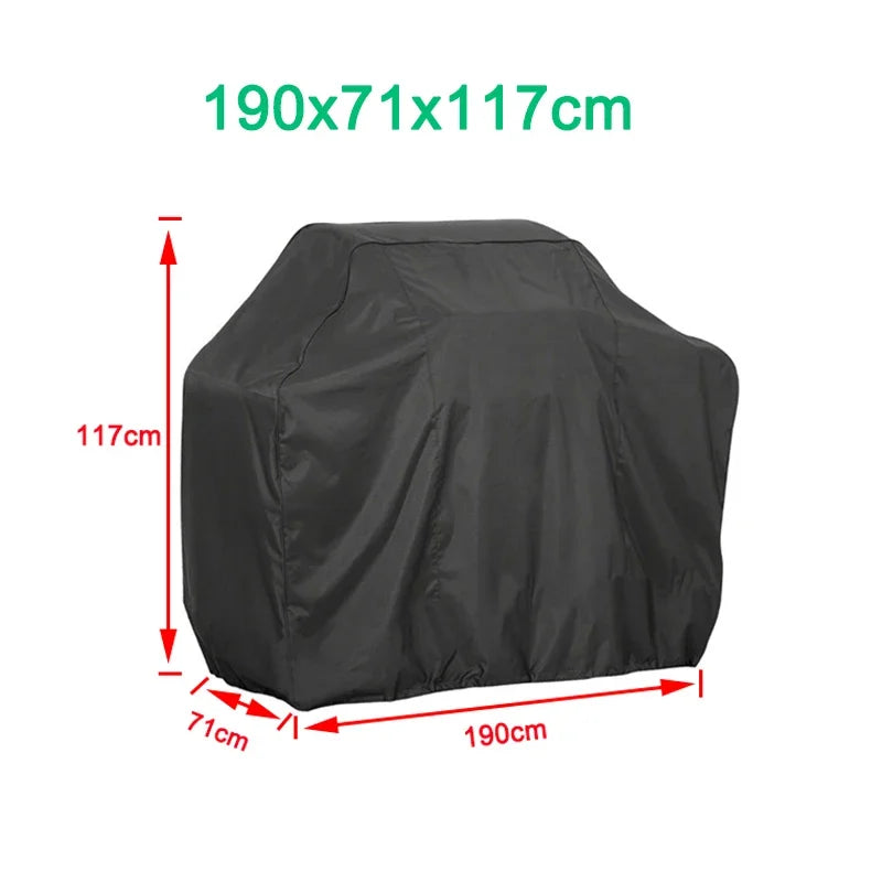 BBQ Grill Cover Waterproof Heavy Duty 190T/210D Anti-Dust Barbecue Protector with Storage Bag