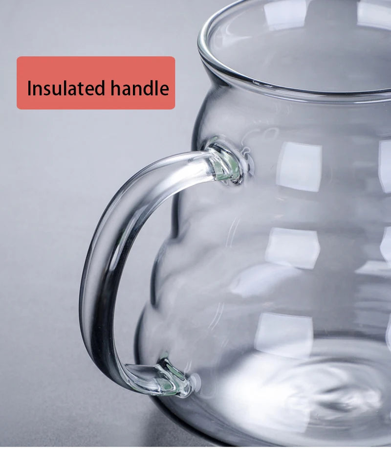 300/500/700ml Glass Coffee Pot With Filter Drip Brewing Hot Brewer Cloud Shaped Kettle Coffee Brewer Utensils Clear Teapot