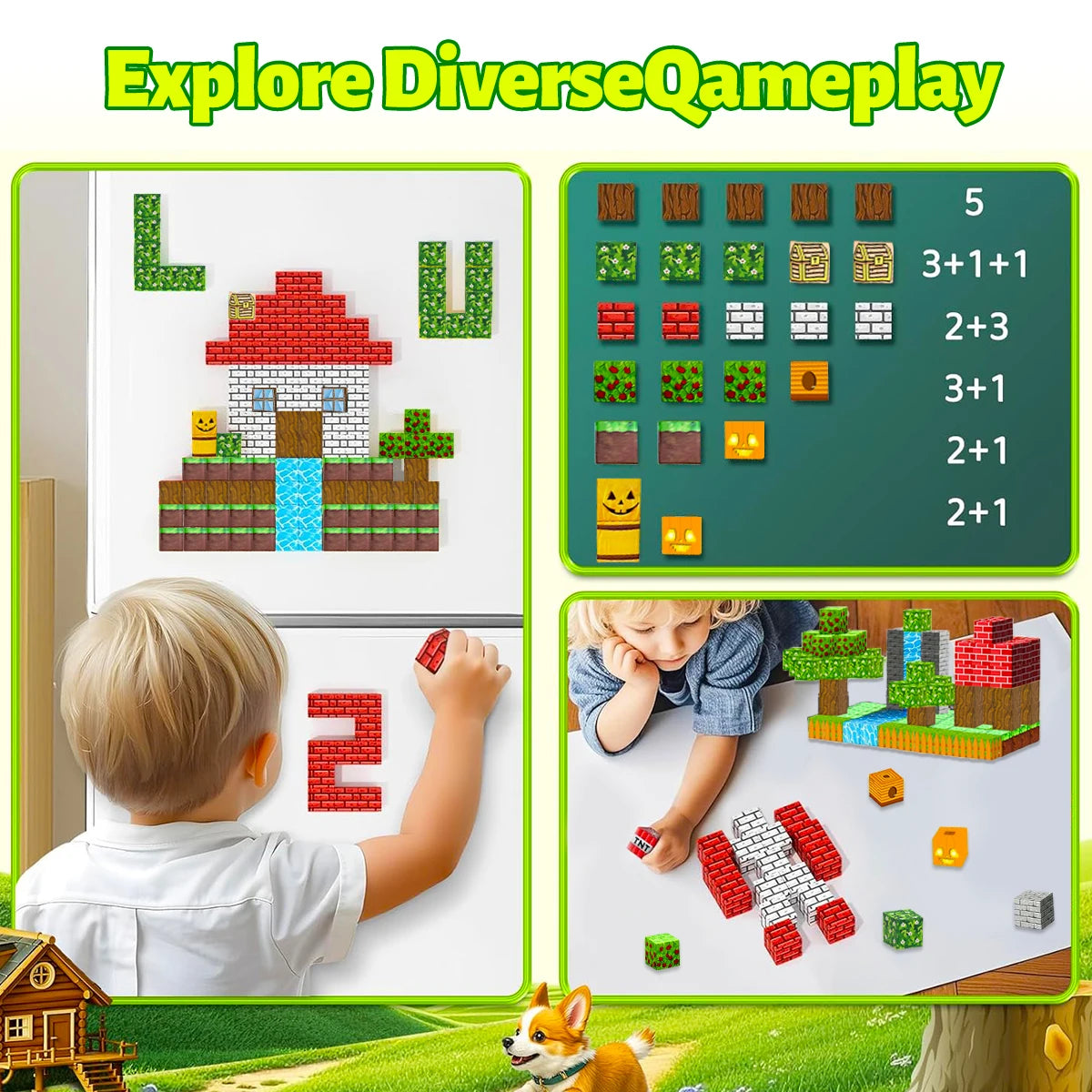 Building Blocks Mine World Cube Set for Boy Girl Age 3+ DIY Model  Stem Montessori Sensory Toys Gift