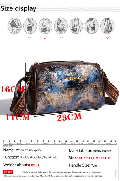 Handbags Vintage Soft Leather Tote Bags Multi Pocket Shoulder Messenger Bags High quality Shoulder Bag