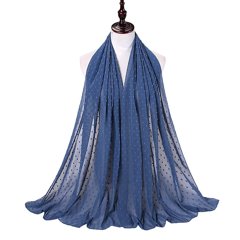70*175cm Muslim Chiffon Hijab Shawls Scarf Women Solid Color Head Wraps Women Hijabs Scarves Ladies Foulard Femme Muslim Veil