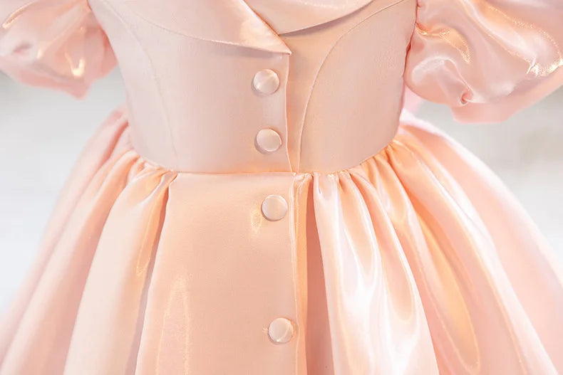 Luxury Princess Dress for Girls - Premium Fluffy Tulle Ball Gown Flower Girl Wedding Dress + Birthday Party Gown