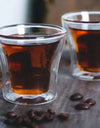 2/4/6pcs Screw Thread Espresso Cups Set Double Wall Glass Coffee Mugs Set 80ml Shot Glass Insulated Teacup Coffee Accessories