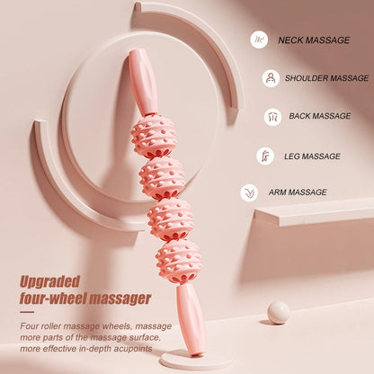 Massage Stick Roller for Muscle,Back,Legs,Deep Tissue Body Fascia Massager for Hamstring,Calf,Neck Pain,Trigger Point