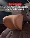 Six-way adjustable U-shaped memory cotton car headrest Brown