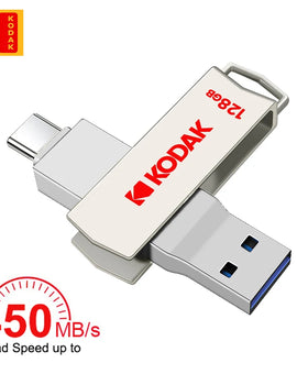 KODAK 1tb Portable SSD USB3.2 Type-C 512GB External Hard Disk 256GB 128GB X203 Mobile Solid State Drive for Desktop/Laptop/PS5