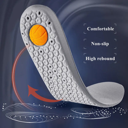 1Pair Sport Shoes Insoles Men Comfort Running Baskets Insole for Feet Shock Absorption Thick Shoe Sole Non Slip Shoe Pads