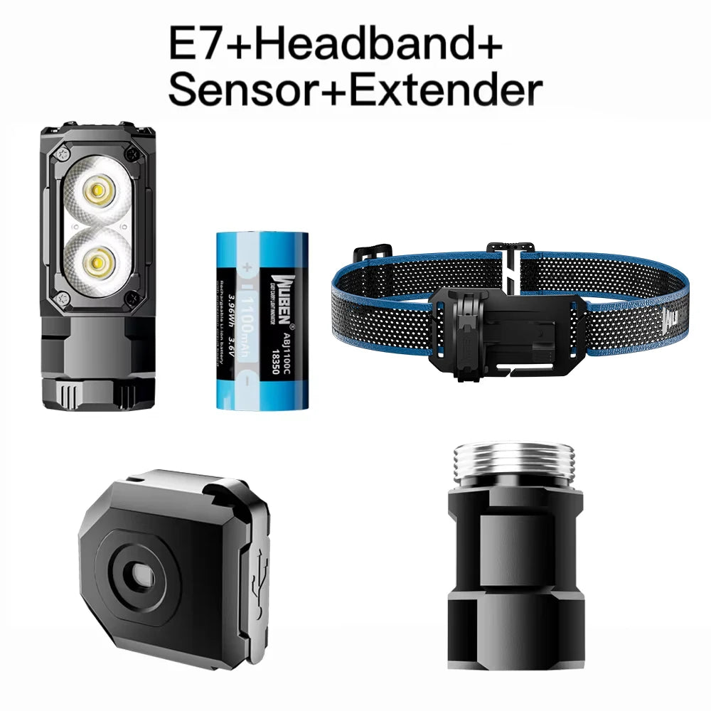 1800 Lumen Rechargeable Mini EDC LED Flashlight With USB Type C Charging