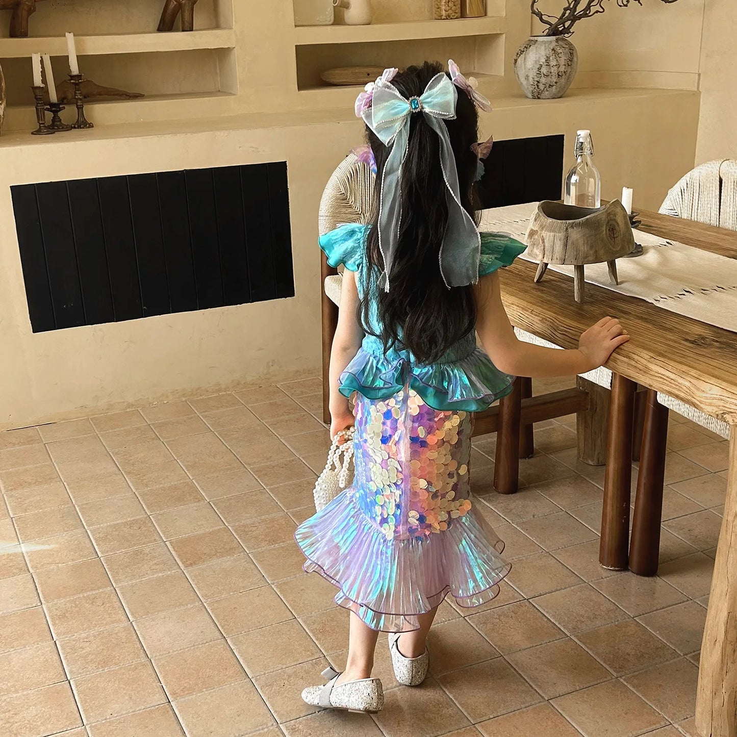 New Girl Dresses Princess Costume Kids Mermaid Cosplay Costume Kids Carnival Birthday Party Prom Costume Party Dresses For girls