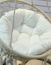 Outdoor Seat Cushion 80 CM  Chair Pads Round Solid White Color Patio Seat Cushion for Rattan Chairs Hanging Basket Chair Wicker Chair C