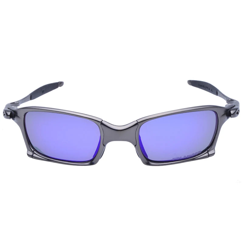 Polarized UV400 MTB Cycling Sunglasses – Black Metal Frame Riding Fishing Eyewear
