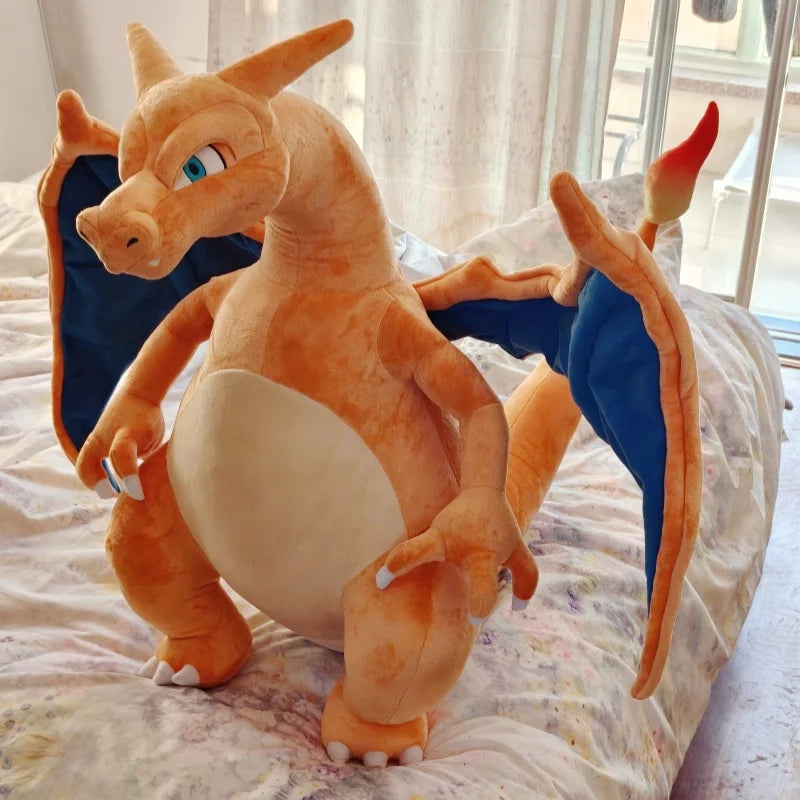 Giant Dragon Fire Monster Plush Doll Soft Anime Stuffed Toy