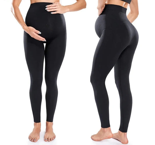 Maternity Leggings Over The Belly Pregnancy Pants High Waist Belly Support Tights for Mothers Pregnant Women Body Shaping Pants