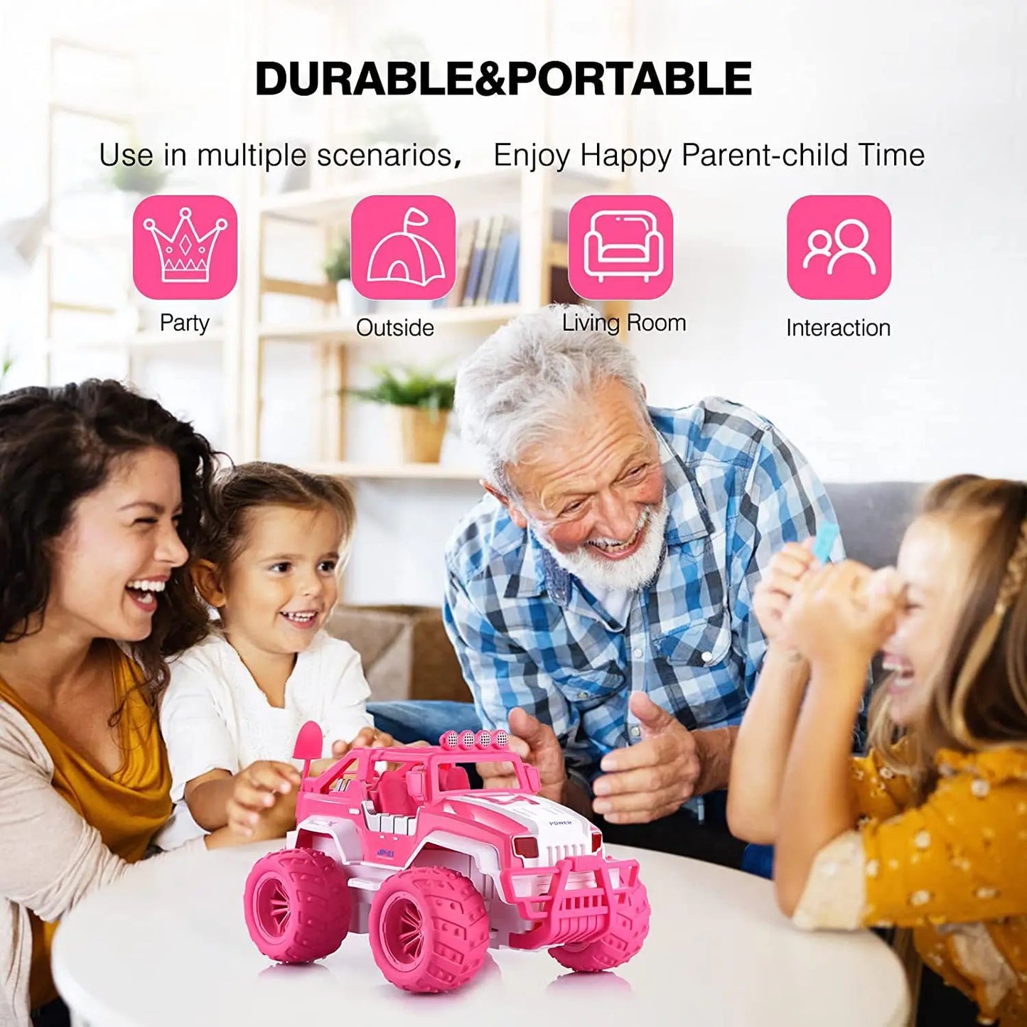 Pink Remote Control Off Road Climbing Car Toy
