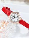 Classic Simple Women Watch Roman Numeral Dial Luxury Rose Gold Watch Case Office Lady Slender Wrist watch