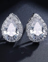Classic Water Drop Cubic Zircon Stud Earrings