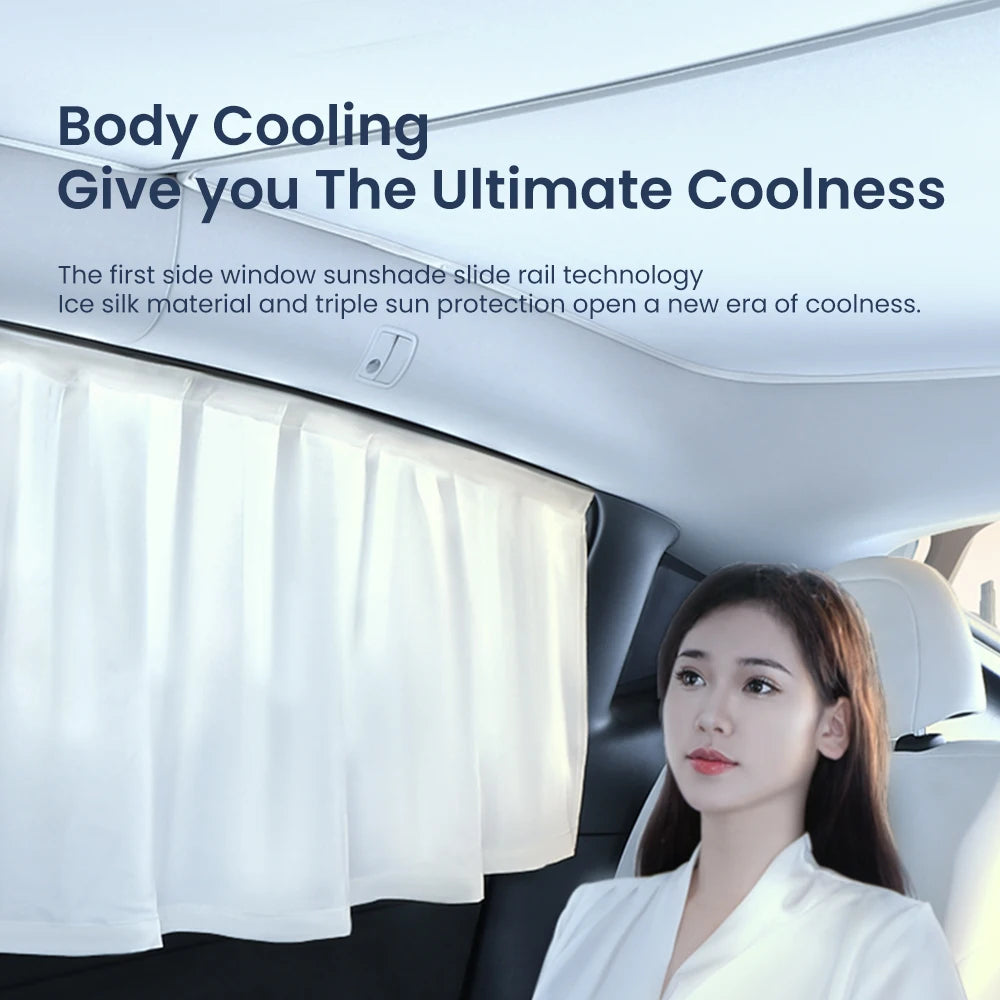 Ice Crystal Side Window Privacy Sunshade Set for Tesla Model 3 Y YL Highland Front and Rear Windshield Cover