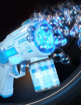 Space Electric Automatic Light Bubble Machine Bubble Gun Summer Beach Bathing Outdoor Games Children Fantasy Toy