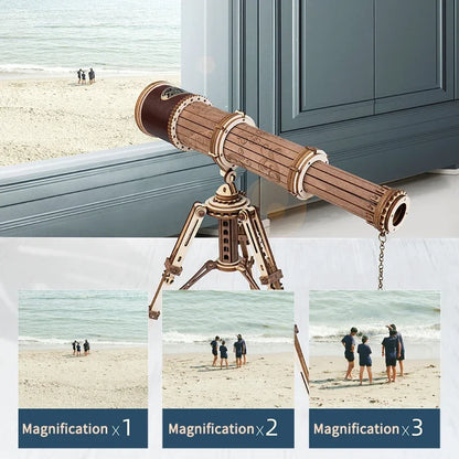 Monocular Telescope 3D Wooden Puzzle Game Assembly