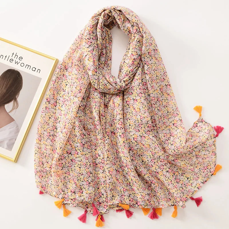 Bandannas Designer Scarf Luxury Scarves Woman Scarf Elegant Women's Shawls For Cotton Veils Bandana Brand