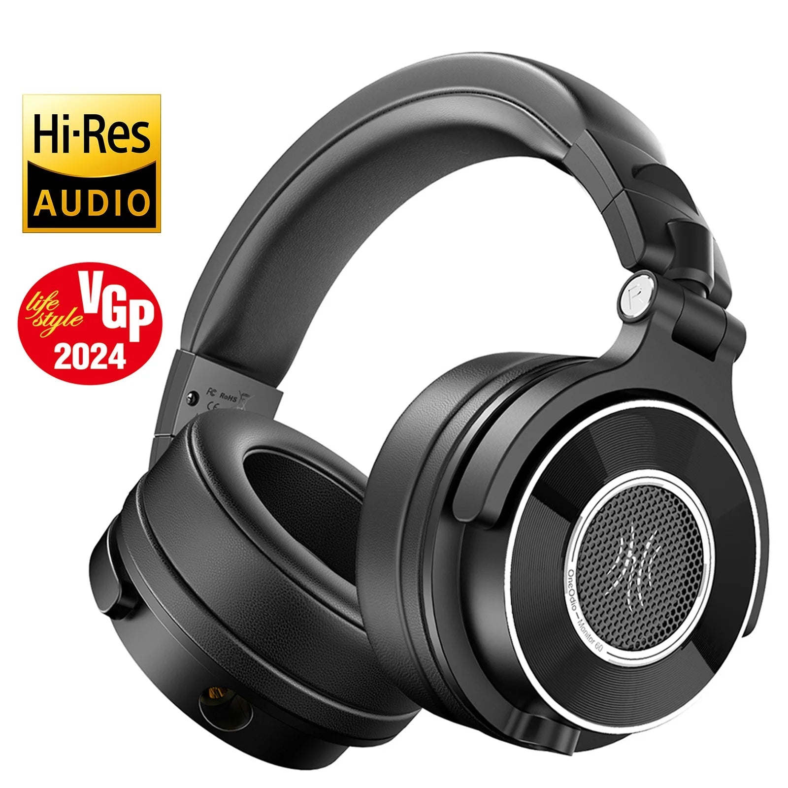 Monitor 60 Wired HiFi Headphones Professional Studio DJ Headphones Stereo Over Ear Headset With Hi-Res Audio Microphone