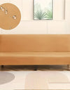 Armless Sofa Covers Elastic Solid Color Sofa Bed Cover Folding Seat Slipcover Dust-proof Stretch Couch Protector for Living Room