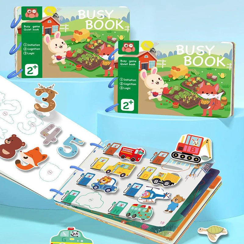 Montessori  Busy Book My First Quiet Book Paste Learning Educational Toys Books  Matching Game Toys for 1 to 3 Y