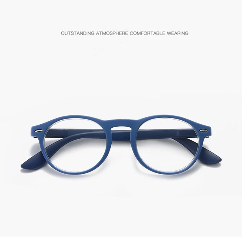 Fashion Reading Prescription Eyeglasses Round Shape Frame