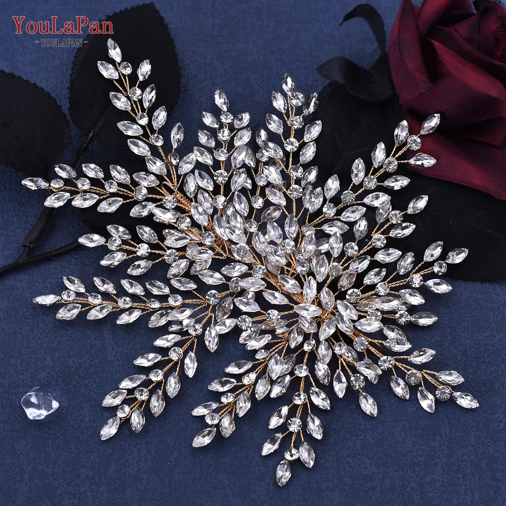 Rhinestone Bridal Headpiece Wedding Headwear Hair Accessories Woman Headband Jewelry Bride Headdresses for Party HP438