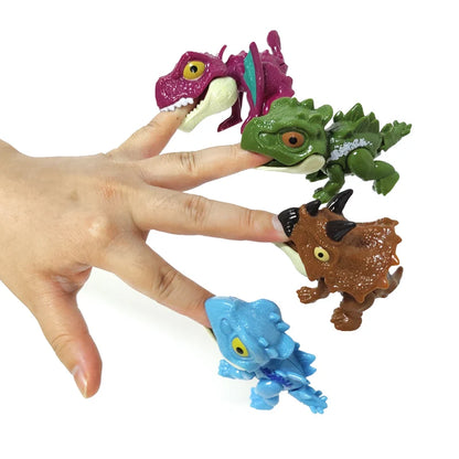 Finger Dinosaur Tricky Tyrannosauru Model Interactive Bite Hand Creative Movable Joints Fidget Toy Funny Dino Eggs Birthday Gift