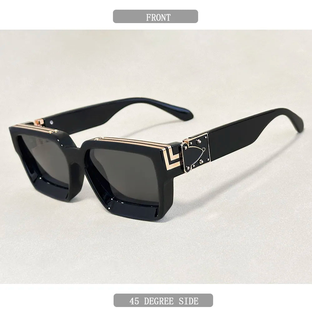Oversized Square Vintage Sunglasses With UV400 Protection