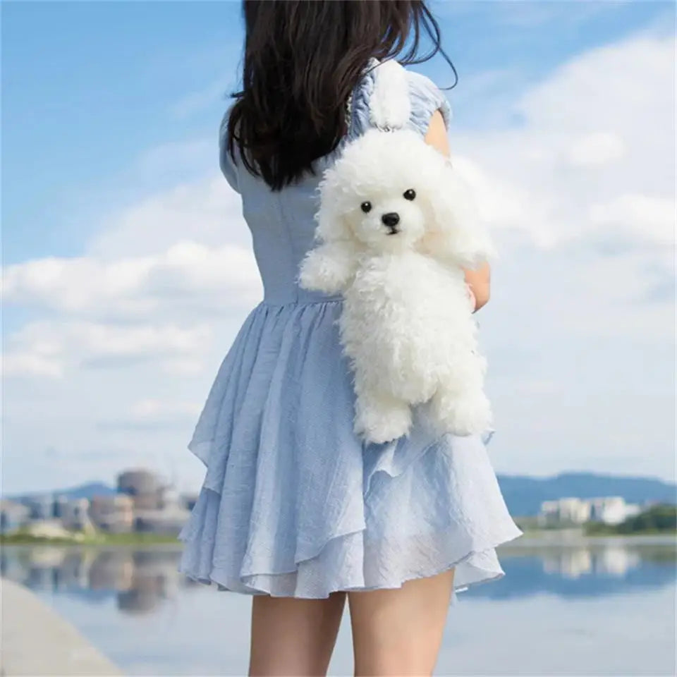 Mini Calico Cat Plush Backpack Soft Shoulder Bag