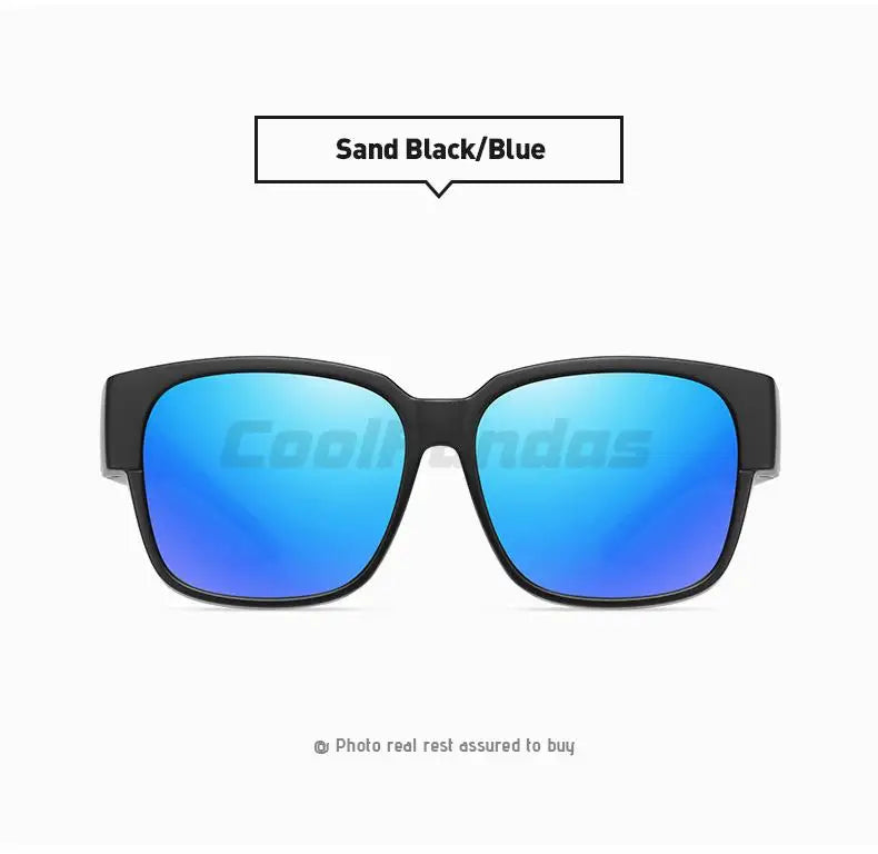 Fit Over Myopia Glasses Cover Polarized UV400 Anti-Glare Sunglasses for Men Women