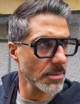 Square Sunglasses For Men Fashion Glasses Luxury Retro Blue Light Blocking Shades