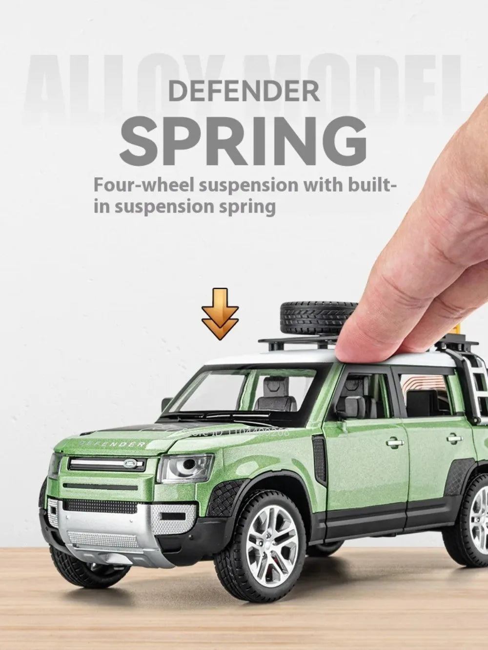 1:24 Land Rover Defender Range Rover Car Model Toy Alloy Diecast Sound Light SUV Off-road Vehicle Ornaments  Gifts