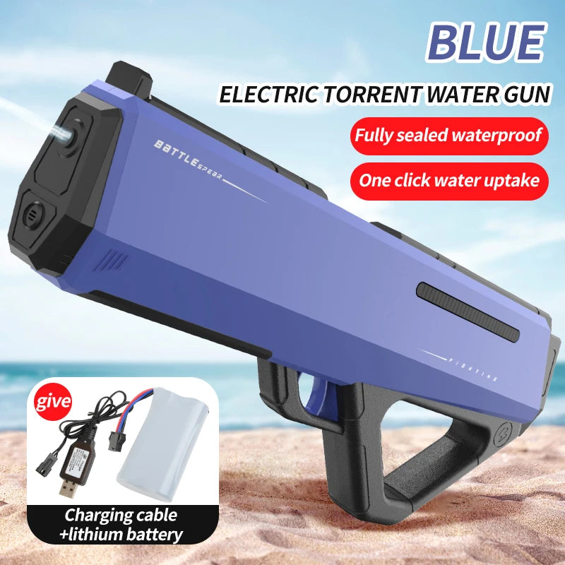 Fully Automatic Electric Water Gun – Rechargeable Continuous Firing Water Blaster for Summer Outdoor Activities