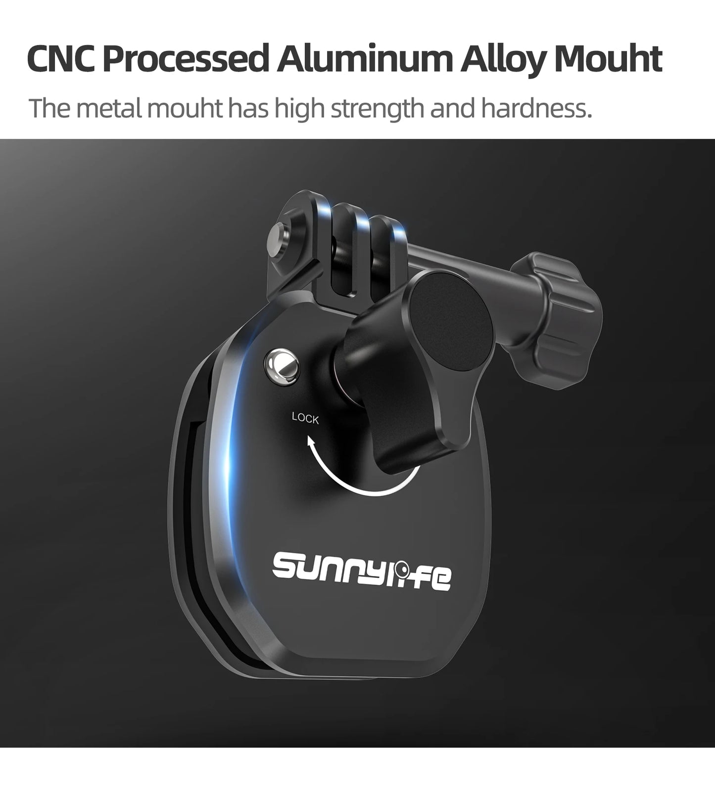 Aluminum Motorcycle Windshield Camera Mount Clip for GoPro DJI Action Pocket and Insta360