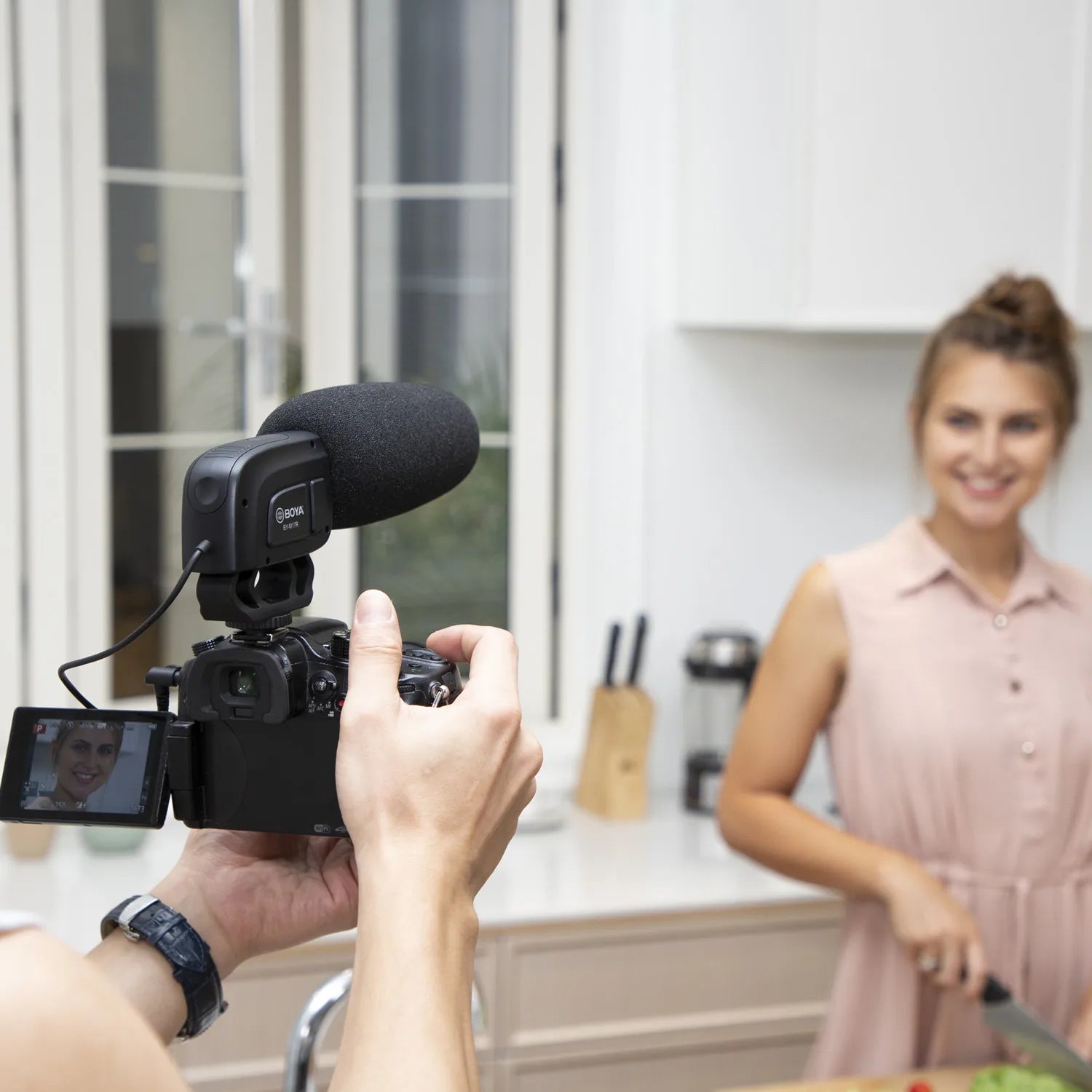 BY-M17R Condenser On-camera Shotgun Microphone for DSLR Camcorder Streaming Audio Recorders Video Shooting Vlogging Podcast