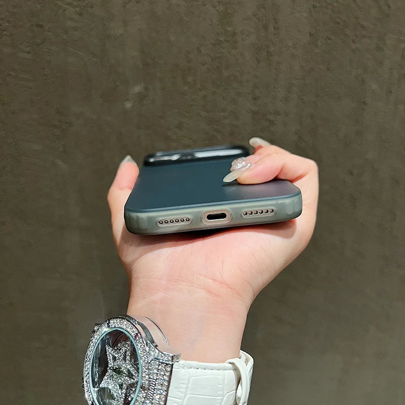 Luxury Plain Matte Colored Phone Case For iPhone 17 16 15 14  16E 17 Air SE2 Shockproof Cover