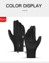 Winter Cycling Gloves Windproof Warm Fluff Touchscreen Gloves Outdoor Sports Running Hiking Motorcycle Gloves Men