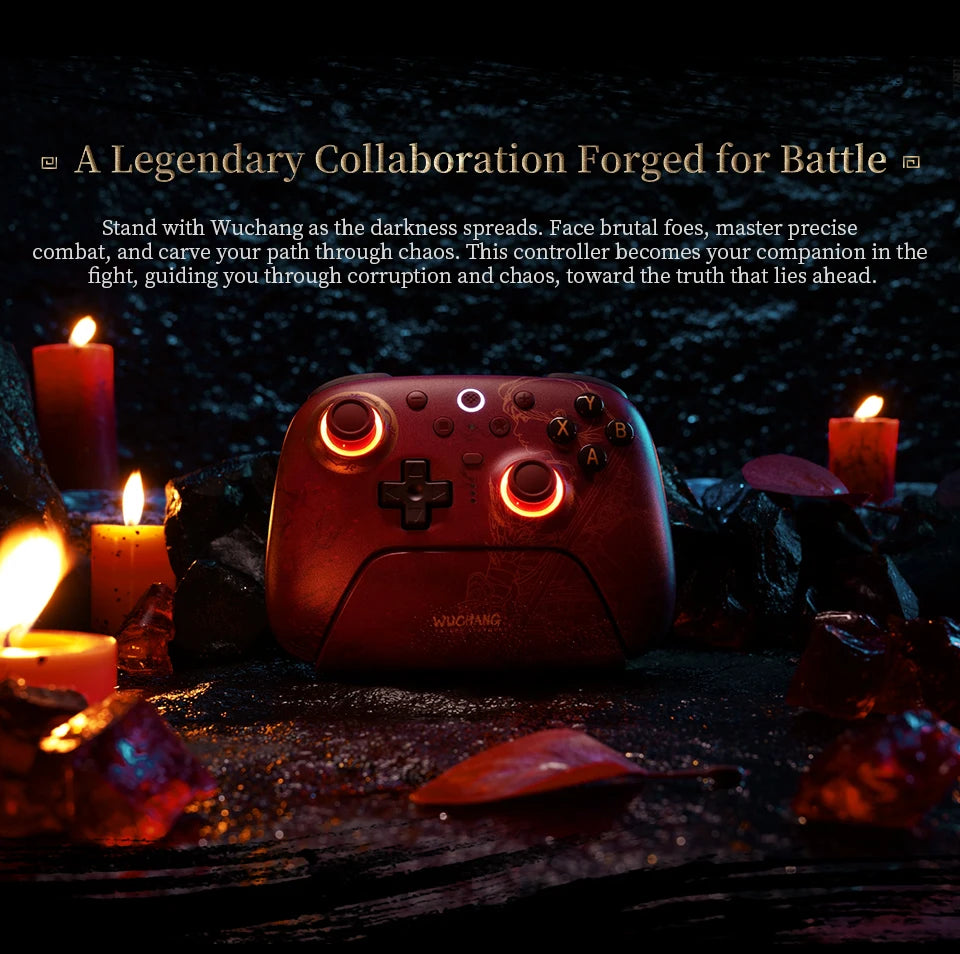 Wireless Gaming Controller with TMR Joysticks Motion Control and Charging Dock for PC and Android
