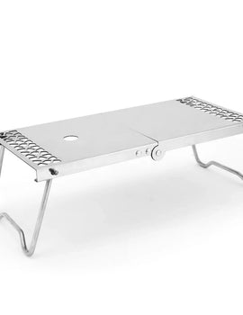 Camping Excursion Table Anti-skid Stainless Steel Mini Table Outdoor Picnic Portable Foldable BBQ Table for Family