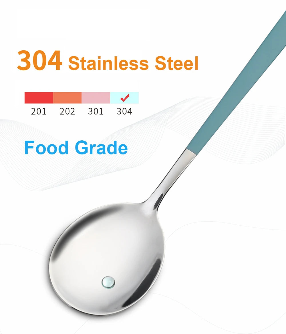 Portable Stainless Steel Cutlery Set with Storage Box, 304 Steel Fork Spoon, Travel Flatware for Student Outdoor, Dinnerware Set