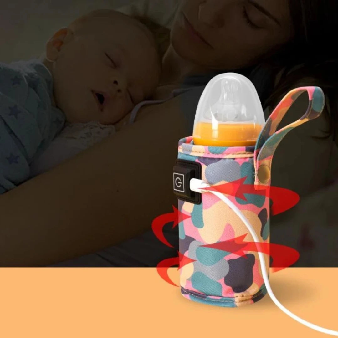 USB Milk Water Warmer Bottle Heater Travel Stroller Insulated Bag Baby Nursing Safe Kids Supplies for Outdoor WinterFree USB