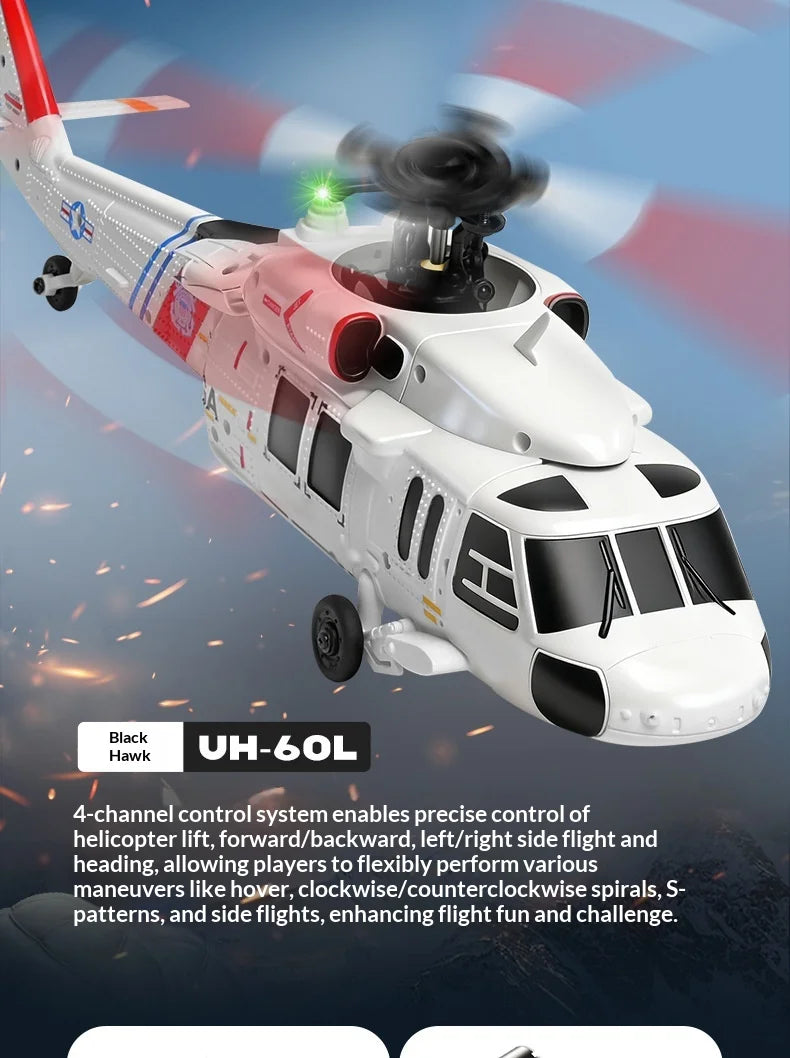 Remote Control Military Helicopter With Brushless Motor And Optical Flow Positioning