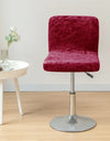 1PC Shiny Velvet Short Bar Chair Covers Stretch Back Bar Stool Covers Small Size Dining Barstool Slipcovers Party Banquet Decor