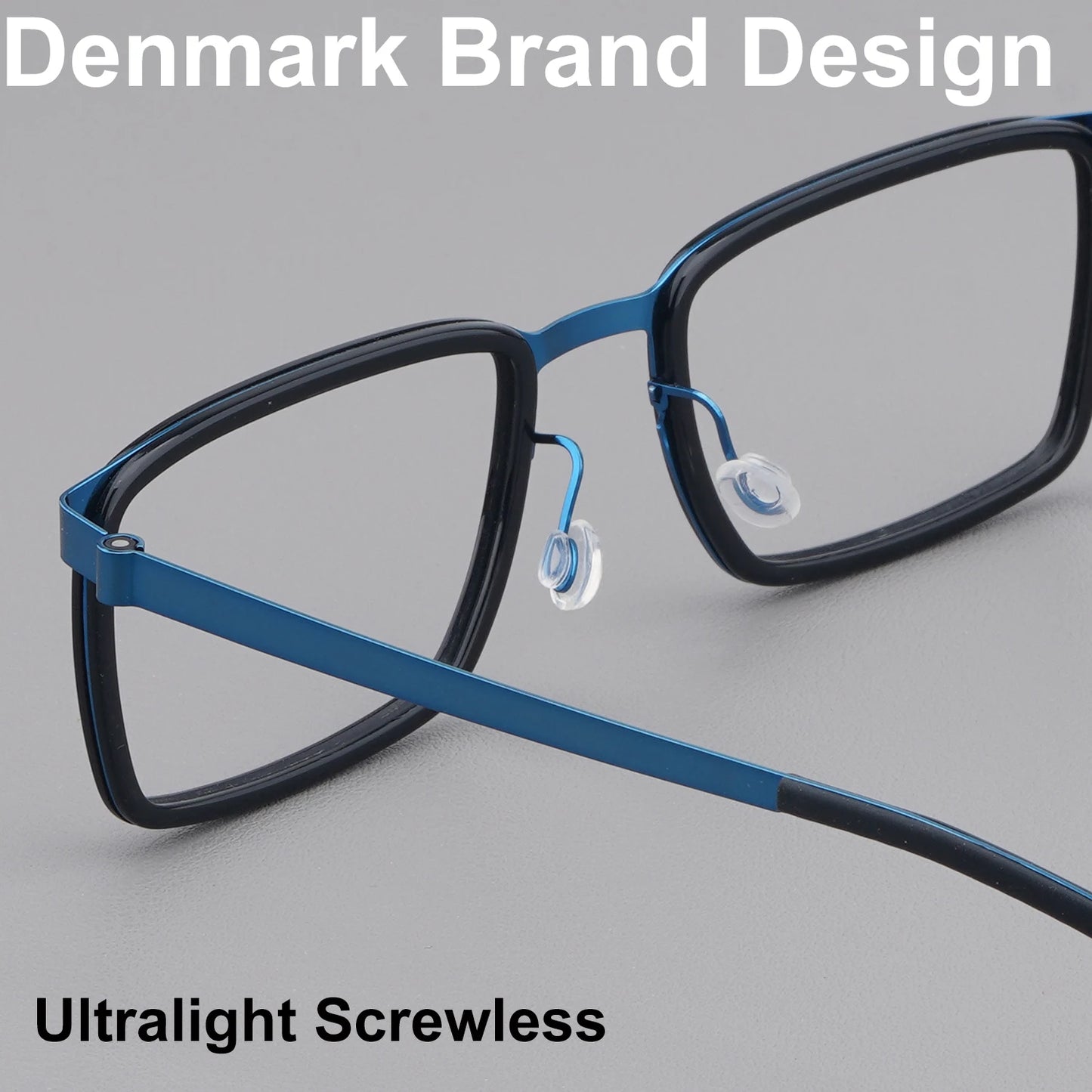 Rectangle Titanium Screwless Business Eyeglasses Frame