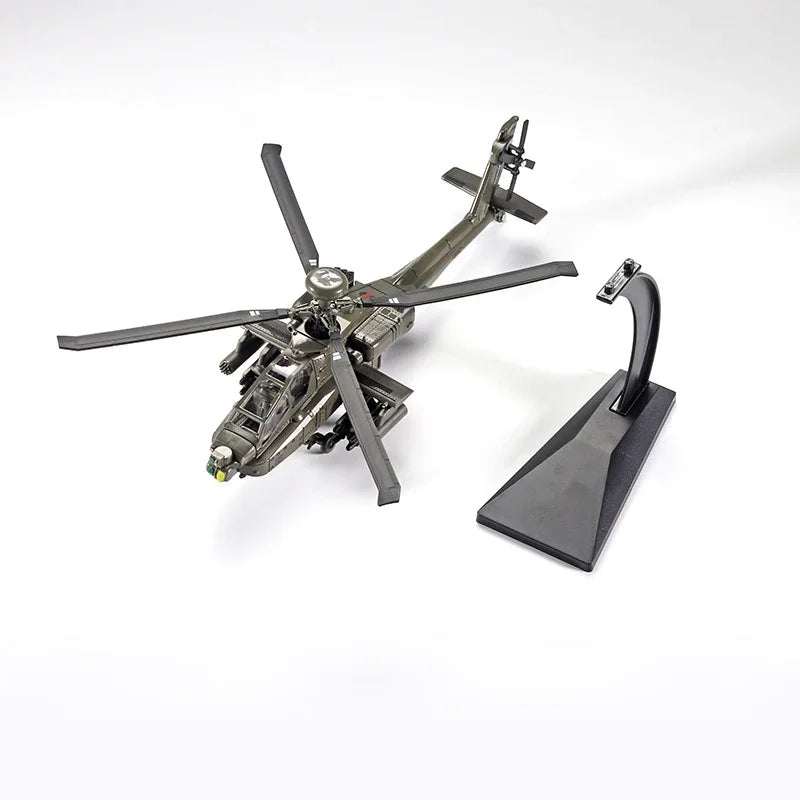 1 32 Scale Apache Black Hawk Armed Helicopter Diecast Alloy Model with Sound and Light