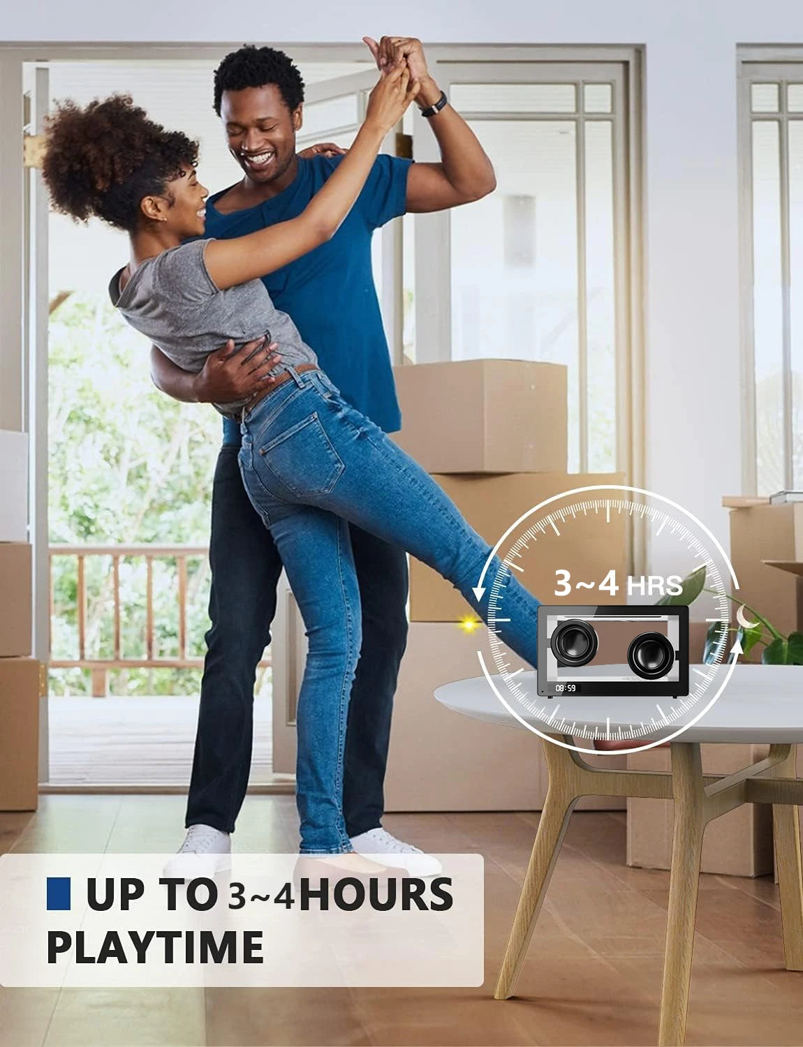 Transparent RGB Led Light Speakers Music Handsfree Portable Party Bass HIFI Wireless Bluetooth Speaker