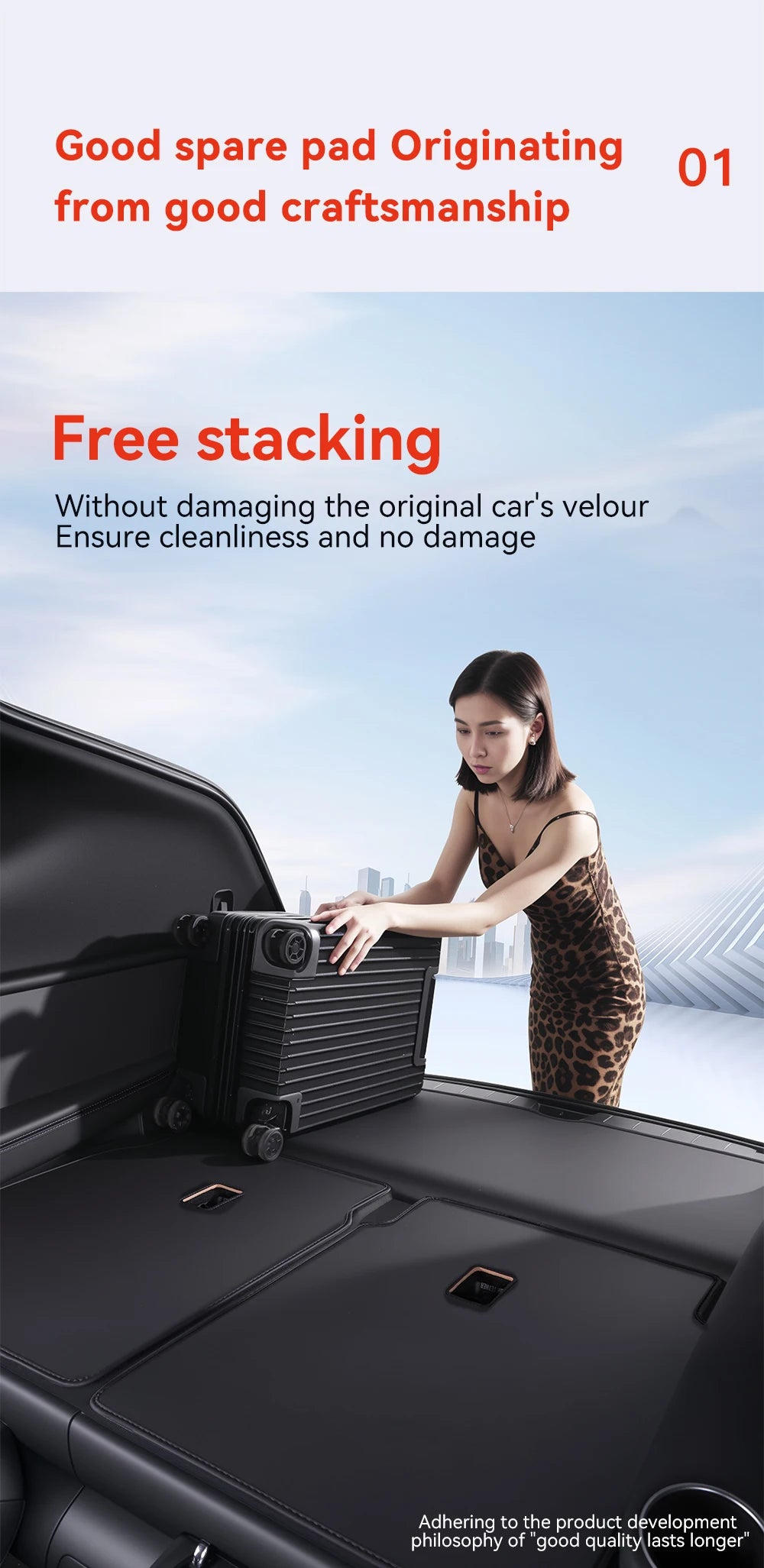 Full Coverage Nappa Leather Trunk Mat for Tesla Model YL Juniper 2026 6 Seat All Weather Cargo Liner